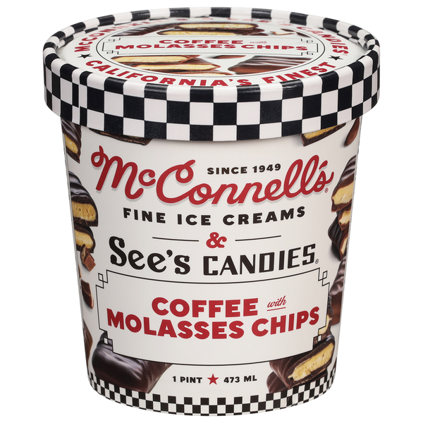 McConnell's Coffee with Molasses Chips Ice Cream Same-Day Delivery