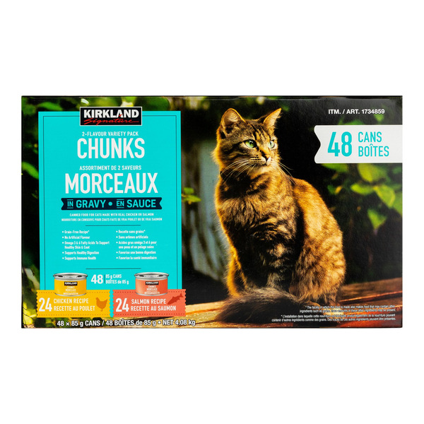 Kirkland Signature Chunks in Gravy Canned Cat Food Variety Pack
