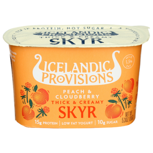 Icelandic Provisions Peach Cloudberry Skyr Yogurt Same-Day