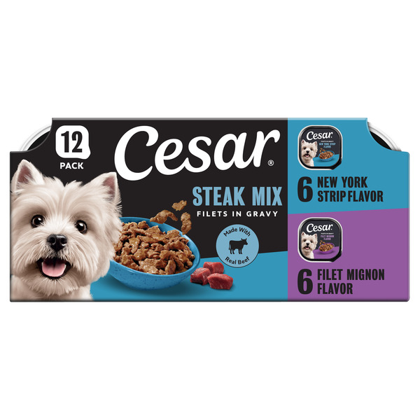 Cesar Filets in Gravy Wet Dog Food Variety Pack