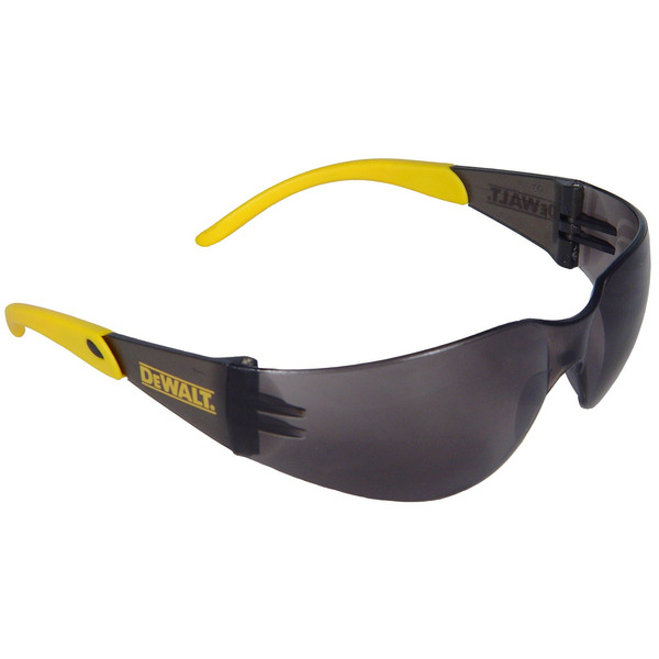 DEWALT DPG54 Protector Safety Glass - Smoke/Yellow Frame - Smoke Lens Safety Glasses