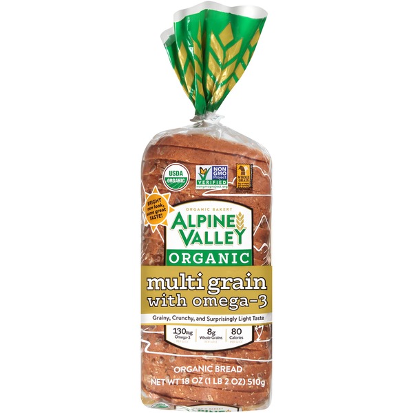 Alpine Valley Organic Multi Grain with Omega3 Bread (18 oz) from