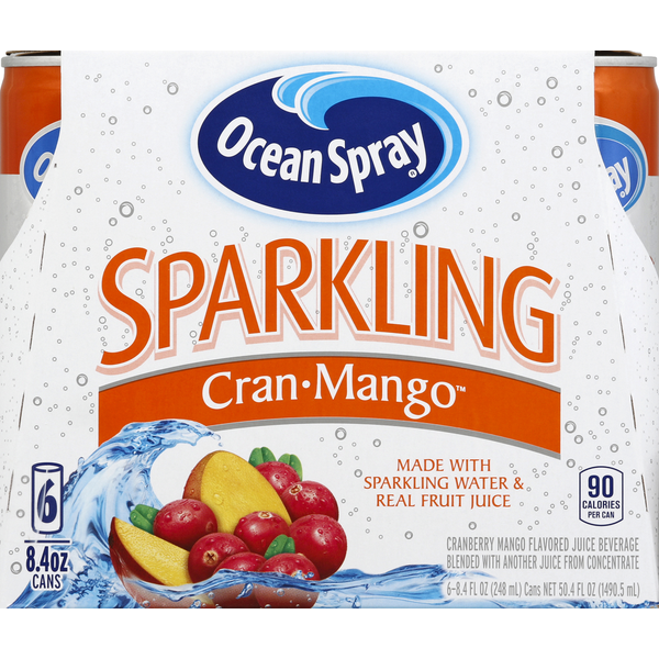 Ocean Spray Juice, Sparkling, Cran Mango Same-Day Delivery Food
