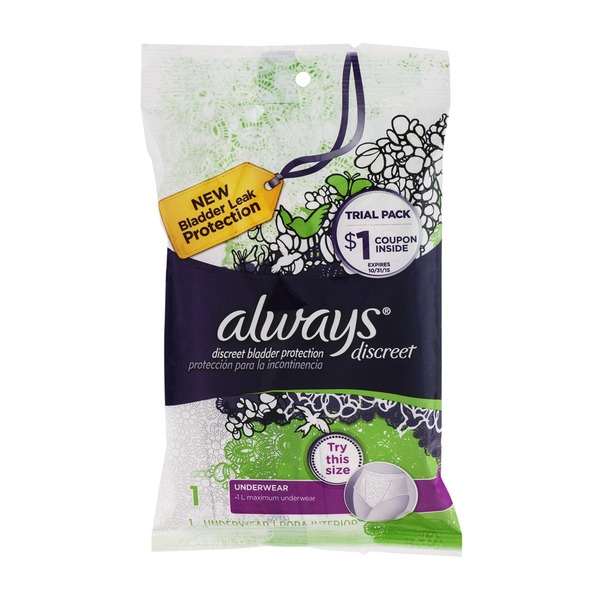 Always Discreet Underwear Large (1 ct) from CVS Pharmacy® Instacart
