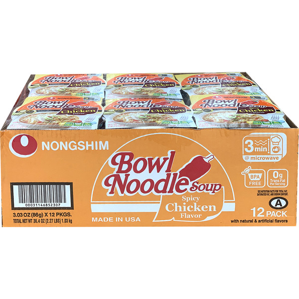 Nongshim Spicy Chicken Flavor Bowl Noodles