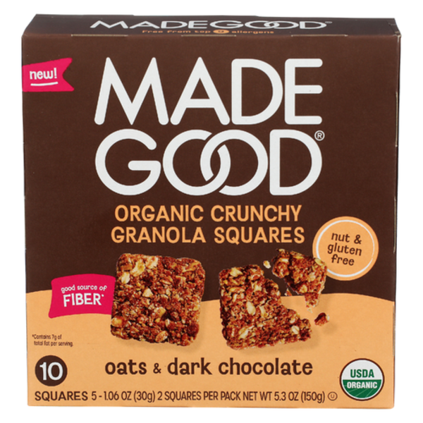 Madegood Organic Oats & Dark Chocolate Crunchy Granola Squares 5 Pack