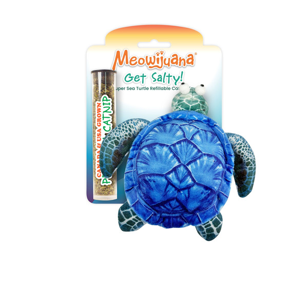 Meowijuana Sea Turtle Refillable Catnip Cat Toy