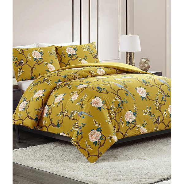 Dee Ocleppo Bird Chinoiserie Floral Reversible Comforter Mini Set