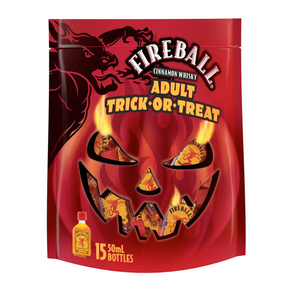 MON fireball ポリッシュ　マニトウMINUTE Fireball Cinnamon Whiskey Adult Trick or Treat Bag, Cinnamon