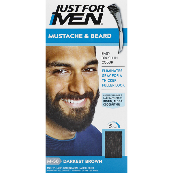 Just For Men Mustache &amp; Beard, Darkest Brown M-50 (1 each) - Instacart