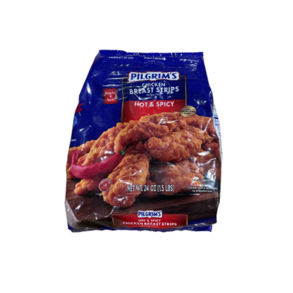Pilgrim's Chicken Breast Strips, Hot & Spicy, Fritter Style Same