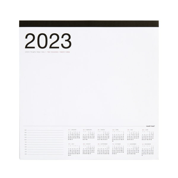 russell+hazel January to December 2023 Smart Deck Monthly Desktop Calendar - White