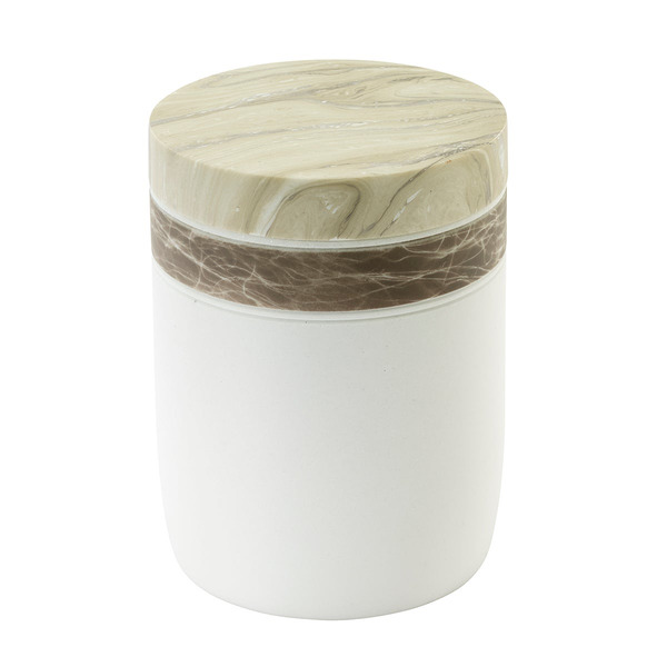 IZOD Resin Jar, 4 x 3.75 x 5.5 in - Natural/Tan