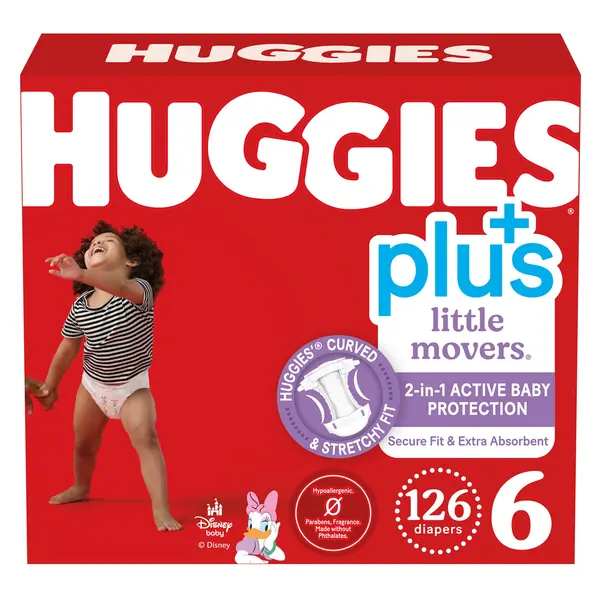 Huggies Plus Diapers Size 6, 126-count