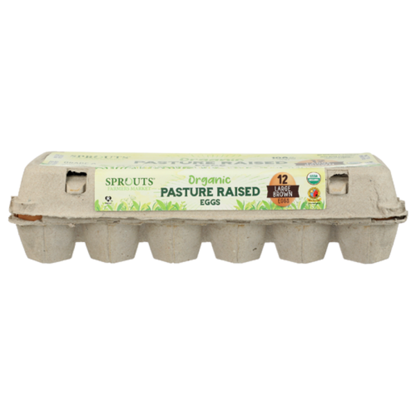 Sprouts Organic Pasture Raised Large Brown Grade A Eggs