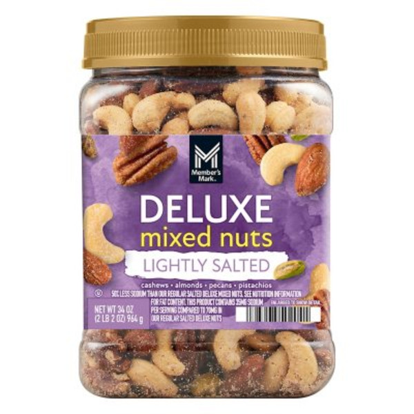 Member's Mark Deluxe Mixed Nuts Lightly Salted Cashews Almonds
