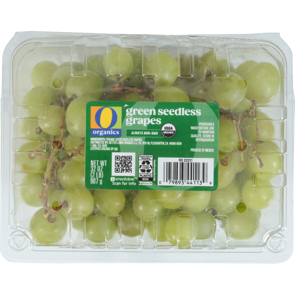 O Organics Grapes, Seedless, Green