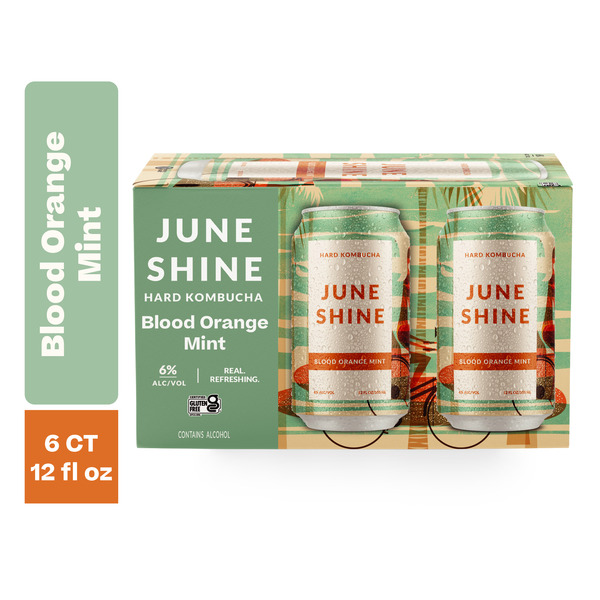 June Shine Hard Kombucha Blood Orange Mint Same-Day Delivery