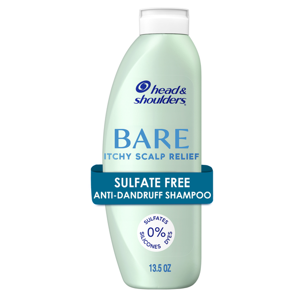 Head & Shoulders Bare Itchy Scalp Relief Dandruff Shampoo, Anti-Dandruff Treatment, 13.5 FL OZ - 13.5 fl oz