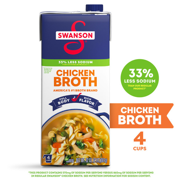 Swanson's 33% Less Sodium Chicken Broth