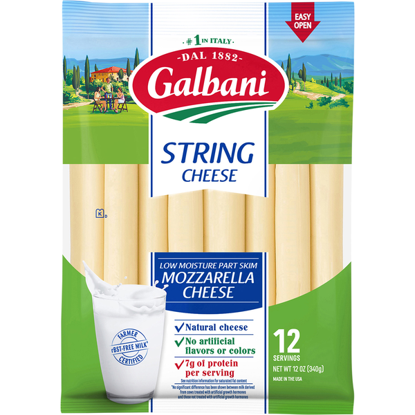 Galbani Low Moisture Part Skim String Cheese Mozzarella