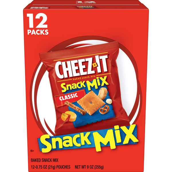Cheez-It Snack Mix Classic, Lunch Snacks, 9 oz, 12 Count Cheez-It Snack Mix Classic, Lunch Snacks, 9 oz, 12 Count