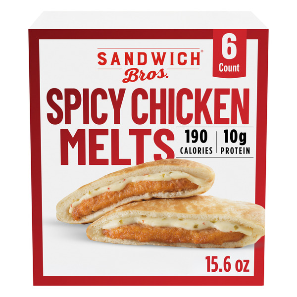 Sandwich Bros. Spicy Chicken Melts Pita Snack Sandwiches