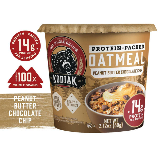 Kodiak Peanut Butter Chocolate Chip Oatmeal in a Cup