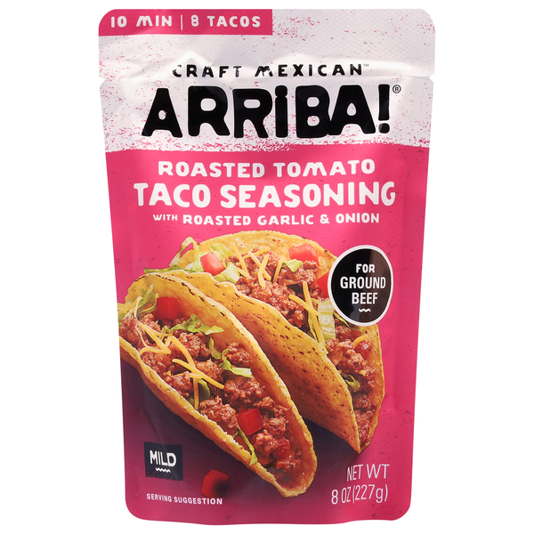 Arriba! Mild Roasted Tomato Taco Seasoning with Roasted Garlic