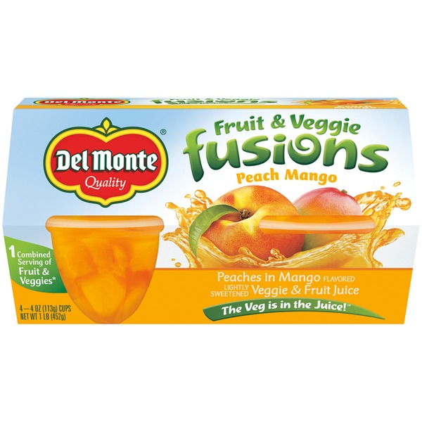 Del Monte Fruit & Veggie Fusions Peach Mango Fruit Cups from Publix