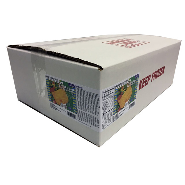 Frozen Caribbean Crescent - Halal Beef Patties, Mild - 50 ct