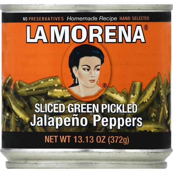 La Morena Jalapeno Peppers, Sliced Green Pickled