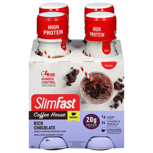 SlimFast Advanced Energy Rich Chocolate Meal Replacement Shakes