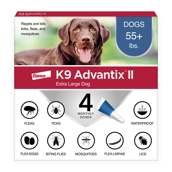 K9 Advantix II Flea, Tick, Mosquito Treatment & Prevention | XL Dogs 55lbs+