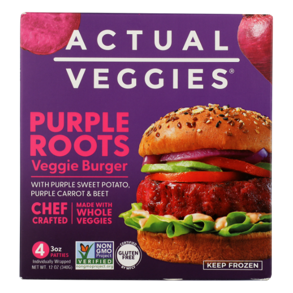 Actual Veggies Veggie Burger, with Purple Sweet Potato, Purple