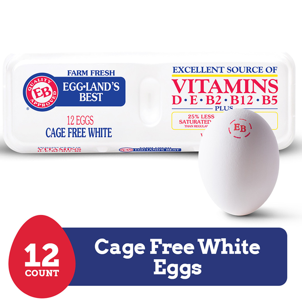 Eggland's Best Cage Free Extra Large White Eggs, 12 count Same-Day