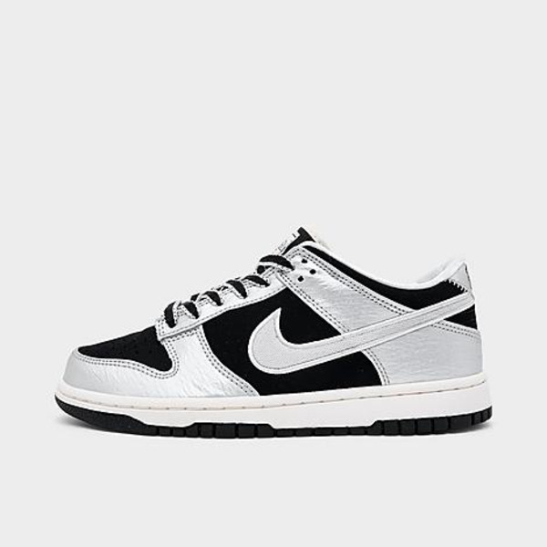 Nike Big Kids' Dunk Low LV8 1 Casual Shoes, Size 6.5 - Silver/Black