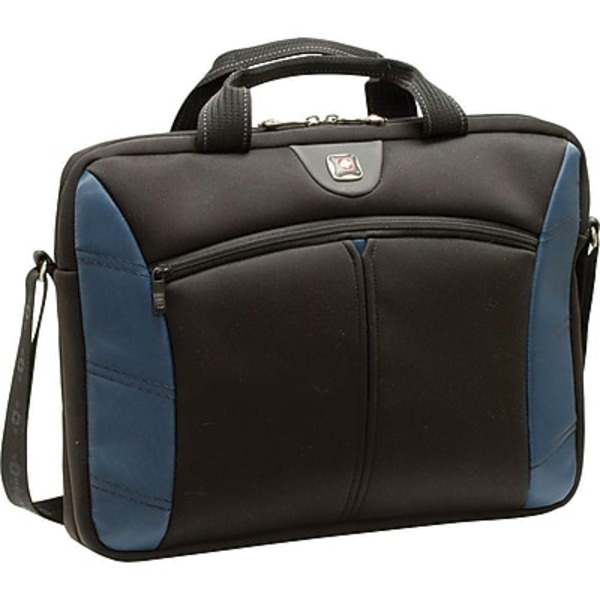 Wenger GA-7433-06F00 Black & Blue Polyester Swiss Gear Sherpa Slim Laptop Case