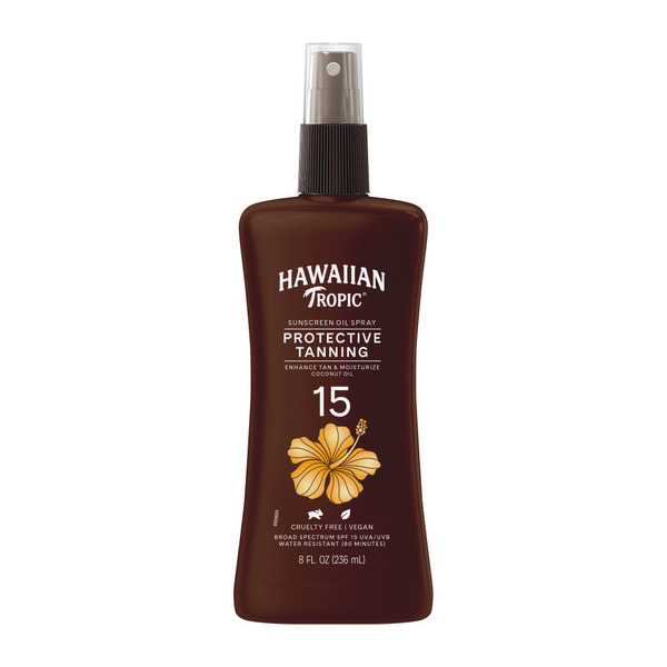 Hawaiian Tropic Tanning Oil Pump Spray SPF 15 - 8 Ounces - 8 fl oz
