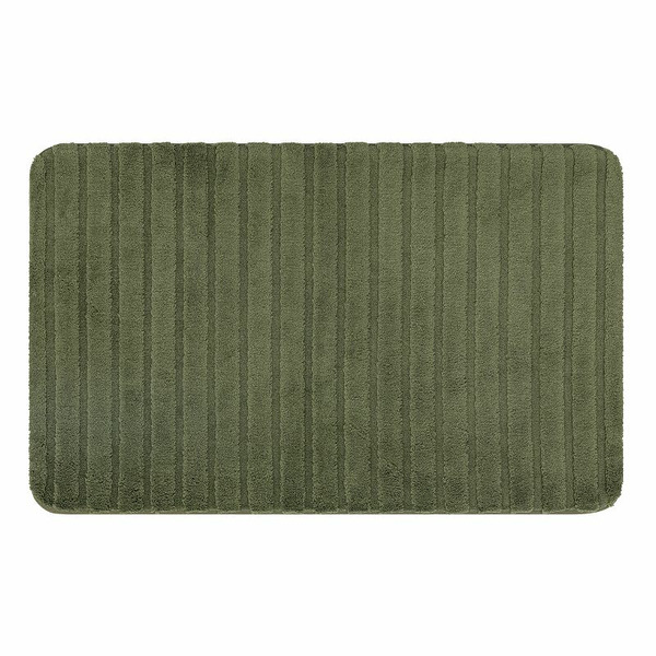 The Big One Plush Stripe Memory Foam Bath Mat, Green