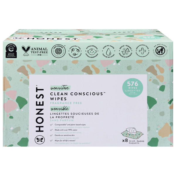 The Honest Company Clean Conscious Fragrance Free Wipes