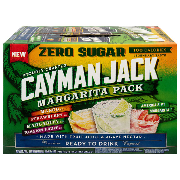 Cayman Jack Zero Sugar Variety Pack, 12 Pack, 12 fl oz Cans, 4.8