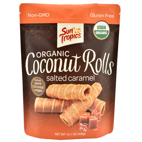 Sun Tropics Organic Coconut Rolls Salted Caramel