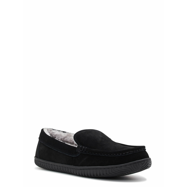 Walmart George Men's Hillcrest Suede Moccasin Slippers Black