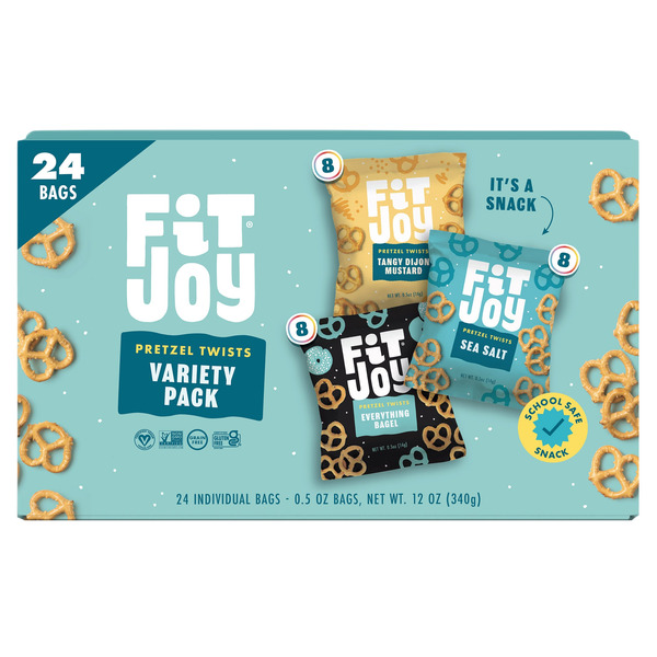 FitJoy Grain Free Pretzel Twists Variety Pack, 24-count