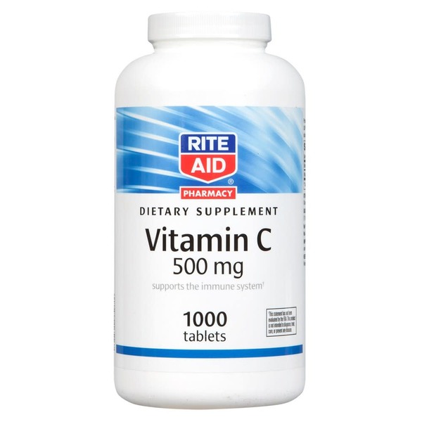 Rite Aid Vitamin C, 500 mg, Tablets, 1000 tablets (1.5375 100) Instacart