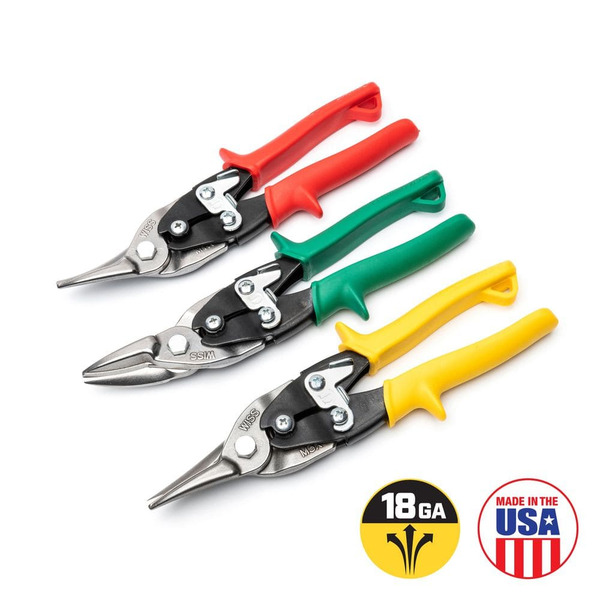 Crescent Wiss Compound Action Aviation Snip Set (3-piece)