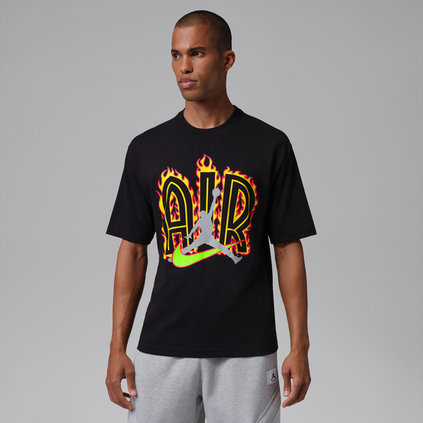 Jordan Men's Air Script Graphic T-Shirt, S - Black