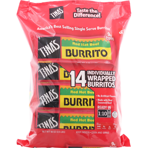 Tina's Burritos, Red Hot Beef Same-Day Delivery | El Super