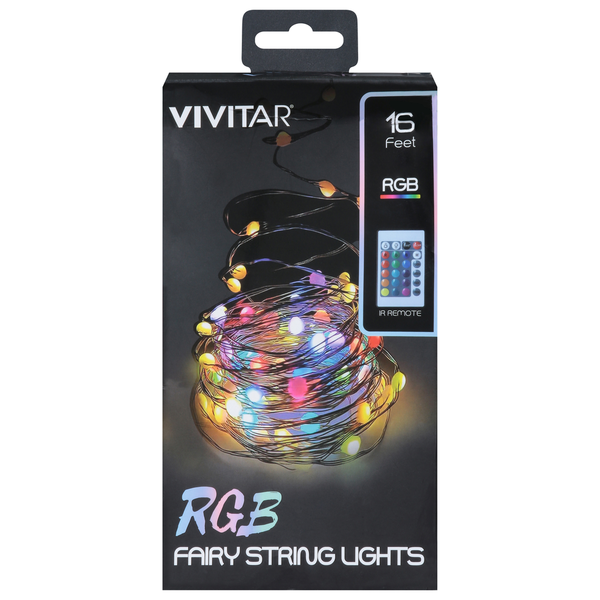 Vivitar Fairy String Lights, RGB, 16 Feet Same-Day Delivery